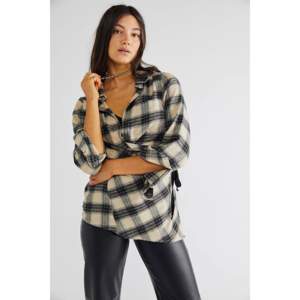 New Free People x Nicholas K Roux Flannel Shirt Plaid